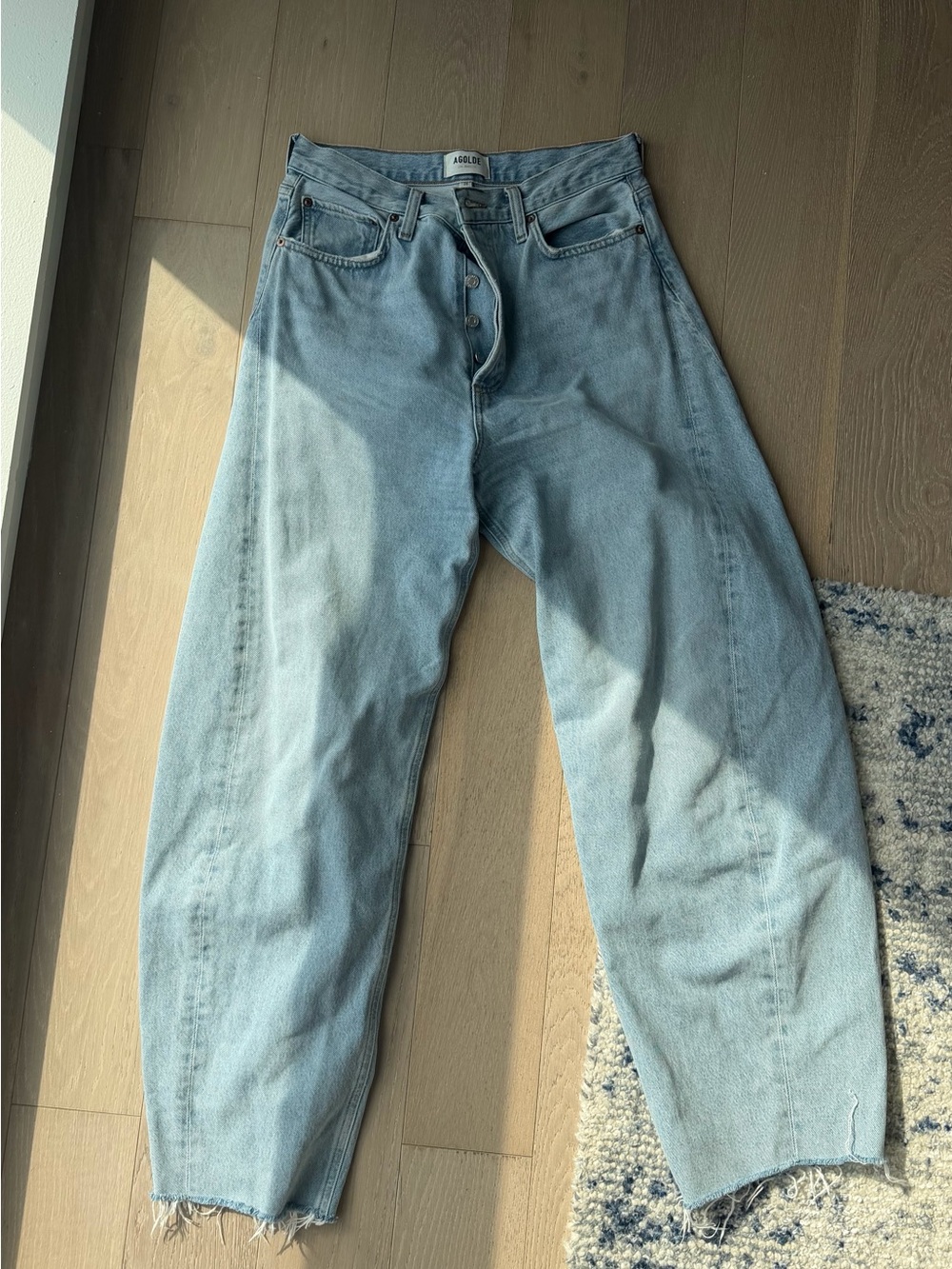 Agolde Light Blue barrel leg Jeans